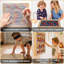 Ensemble de panneaux tactiles à cadre en bois - Panneaux tactiles en bois massif avec 4 textures uniques pour les murs sensoriels, l'éducation spécialisée et l'apprentissage interactif pour les enfants ayant des besoins spéciaux