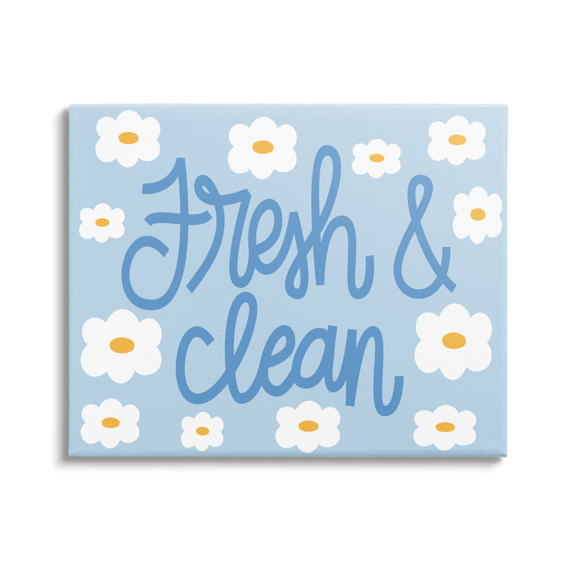 «Fresh and Clean Blue Daisy», impression sur toile tendue, H 16 po x l 20 po x P 1,5 po