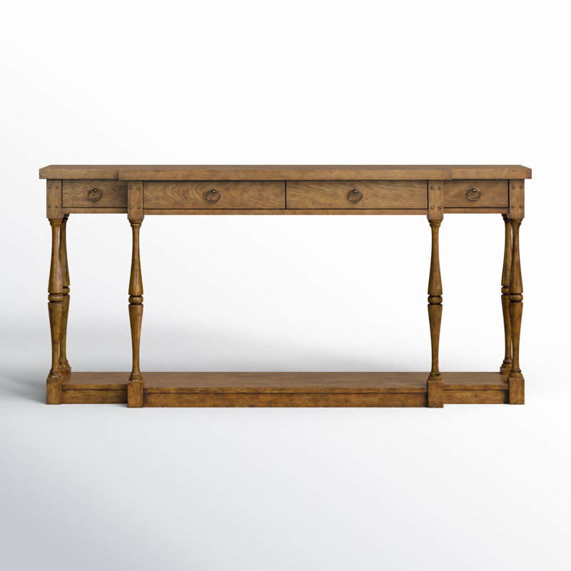 Sanctuary Four-Drawer 72" Thin Console, Light Ash