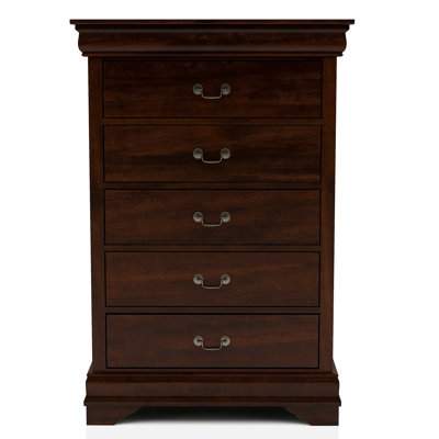 Emīls 47.88" Height 5-Drawer Wood Chest