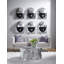 Art mural mode visages grand noir / feuille d'argent