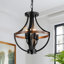 Lustre lanterne suspendu à 4 lumières à intensité variable Kimyada -471128705