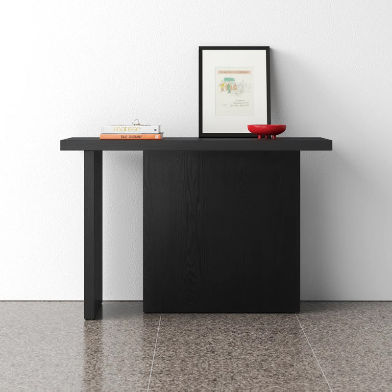 Console rétro simple, Noir, H 31,5 po x l 55,1 po x P 13,8 po