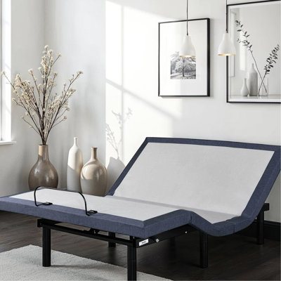 Twin Xl Bed Base Adjustable With One Touch Return To Flat, 3 Levels Intensity Massage, Three Vibration Modes, Tv/Zero Gravity/Lounge Presets, 2 Ports, Under Led, Head & Foot Adjustment, Center