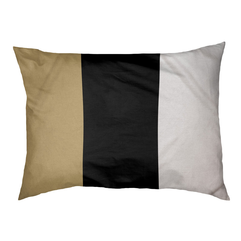 Coussin Colorado, Moyen (l 28 po x P 18 po x H 6 po), Doré / milieu noir