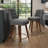 Swivel 24.00'' Counter Stool, Counter Height Bar Stools, 360°Swivel Upholstered Barstools with Back and Footrest for Kitchen Island, Solid Wood Legs-98346408