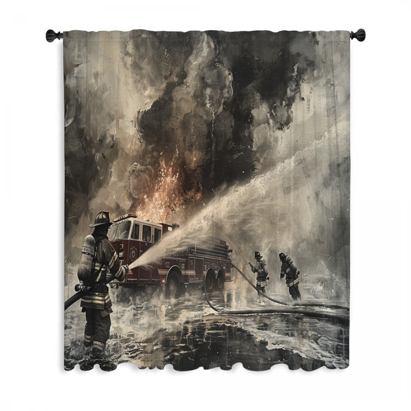 Rideau transparent en polyester Rochella, L 50 po x L 84 po