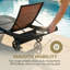 Ensemble de chaise longue de 80 po en osier de patio, fauteuil inclinable d'extérieur en rotin avec roulettes, table d'appoint coulissante, dossier réglable pour le bord de la piscine-918125793-918125794