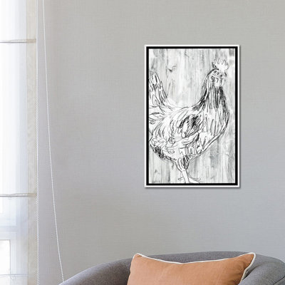 Reproduction d’art sur bois Barnwood Flock I par June Erica
