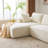 Modern Sofa108*68 Inch Extra-Deep Modular Sofa, Cloud Sofa, 4-Person Sofa, Sitting And Sleeping, Living Room Chenille Modular Sofa, No Need To Assemble, White-1543078932