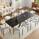 Charlana 70.86'' to 102.36" Extendable Rectangular Sintered Stone Dining Table