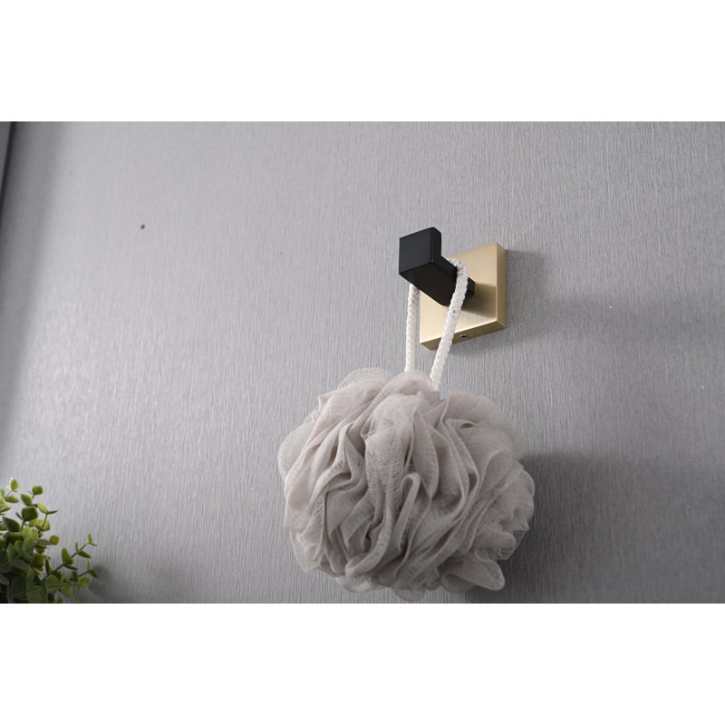 Crochets à serviettes muraux en acier inoxydable pour la salle de bain, la chambre à coucher et la cuisine, Noir et or