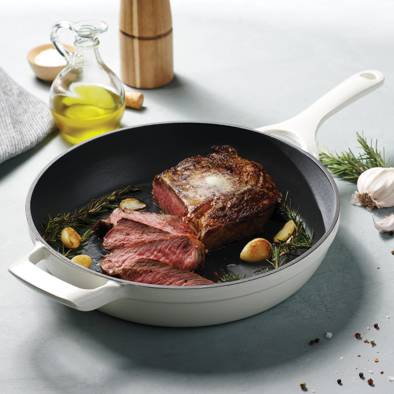 Tramontina Enamelled Cast Iron Skillet 30 cm, White