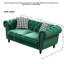 Fauteuil en velours 2 places de 65 po avec accoudoirs roulés, tête de clou et finition douce, idéal pour un espace de vie principal Canapé moderne avec accoudoirs roulés, capacité de 450