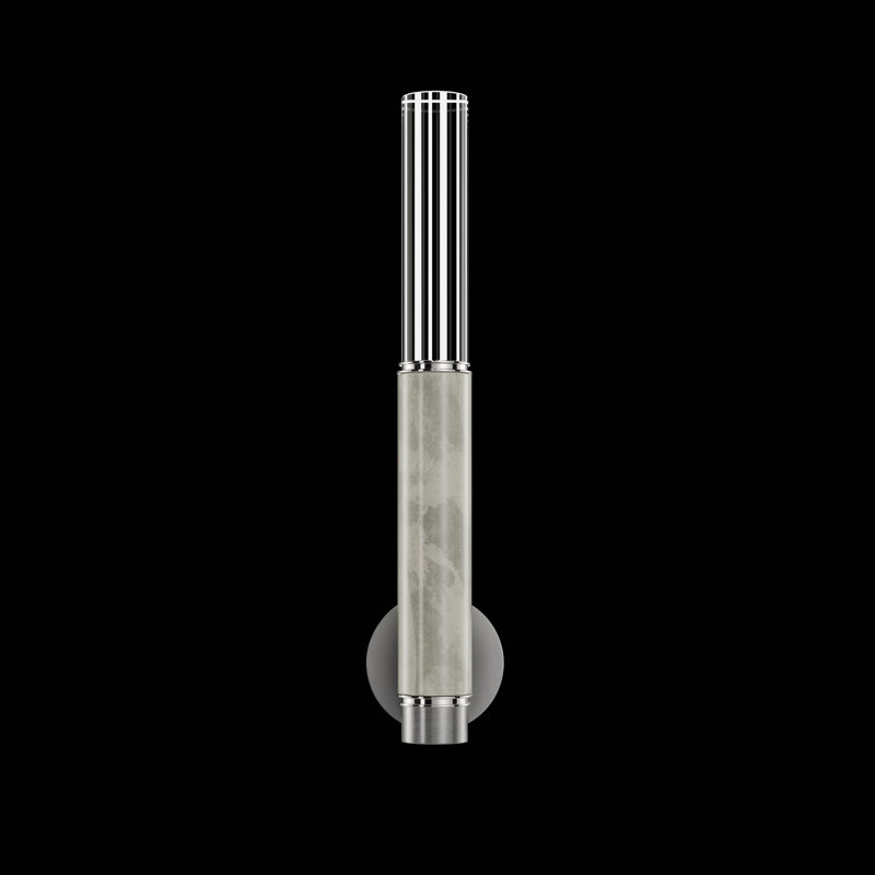 LED Wallchiere, Ombre Silver/Nickel/Smoke