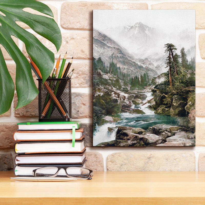  «Rocky Stream In The Mountains» par Stellar Design Studio, art mural sur toile, 12 po x 16 po, H 16 po x l 12 po