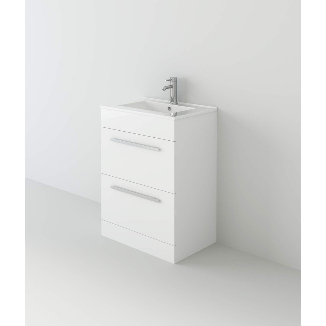 VeeBath Sphinx 600mm Vanity Sink Cabinet Unit & Mono Basin Mixer Tap