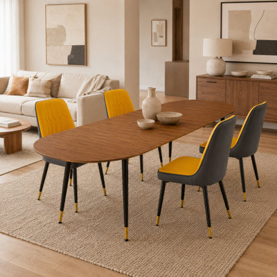 5-Piece Extendable Wood Dining Set