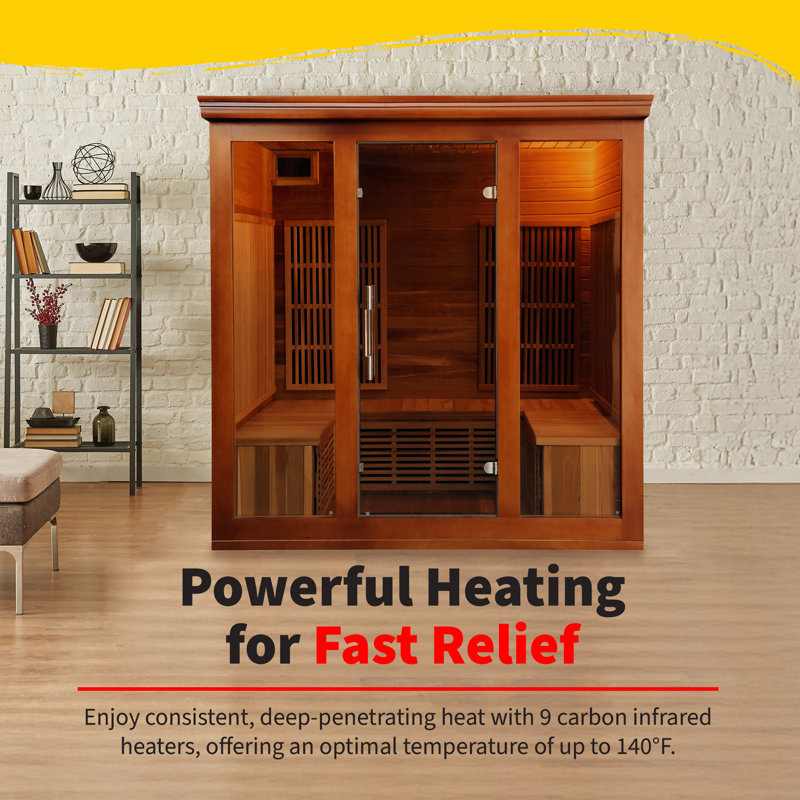 Elite 5-Person Canadian Red Cedar Infrared Sauna