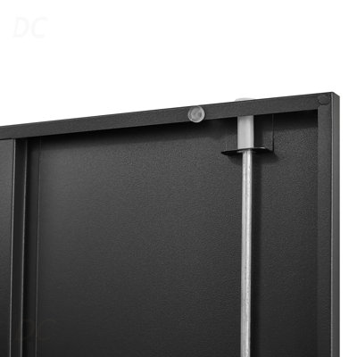 72-Inch 2-Door File Cabinet With Lock, 4 Adjustable Shelves, Heavy-Duty Steel Construction, For Commercial Office, Home Office, Legal Size & Letter File Storage, Organization Cabinet In Black, Sideboard