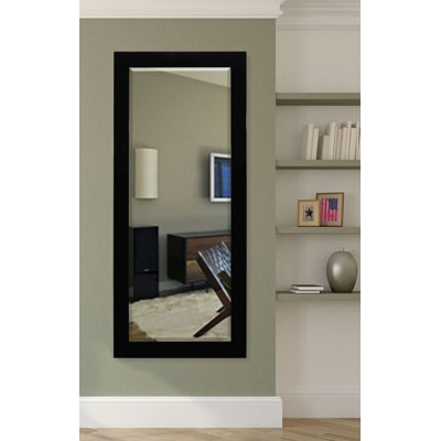 Miroir mural rectangulaire biseauté noir