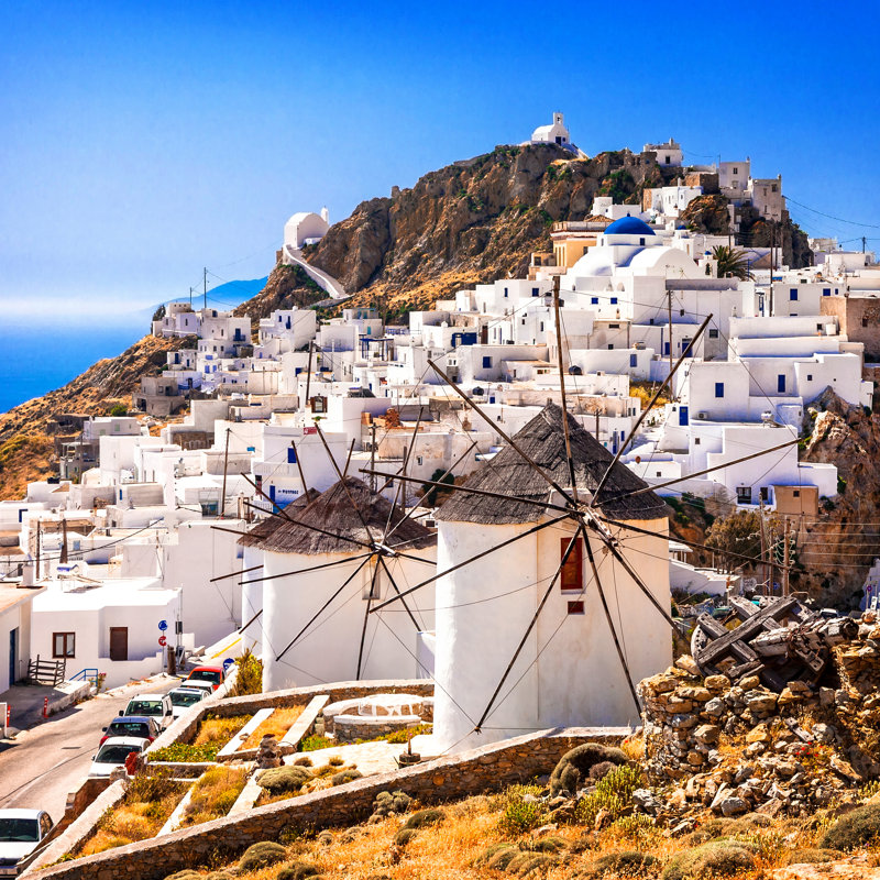 Chora Village by Freeartist - Wrapped Canvas Print, 30cm H x 30cm W