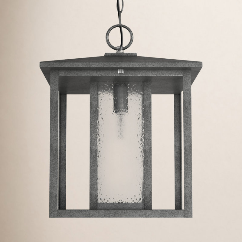 Vermont Outdoor Hanging Lantern, Weathered Pewter