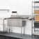 57 in. 18-Gauge 2-Compartment Commercial Sink with Backsplash and 18 in. Right Drainboard, Bowl Dimensions 18"x18"x14" in Stainless-Steel (KM-SB181814-18R3)
