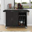 Îlot de cuisine avec plateau en acier inoxydable et cabine de rangement-586150390
