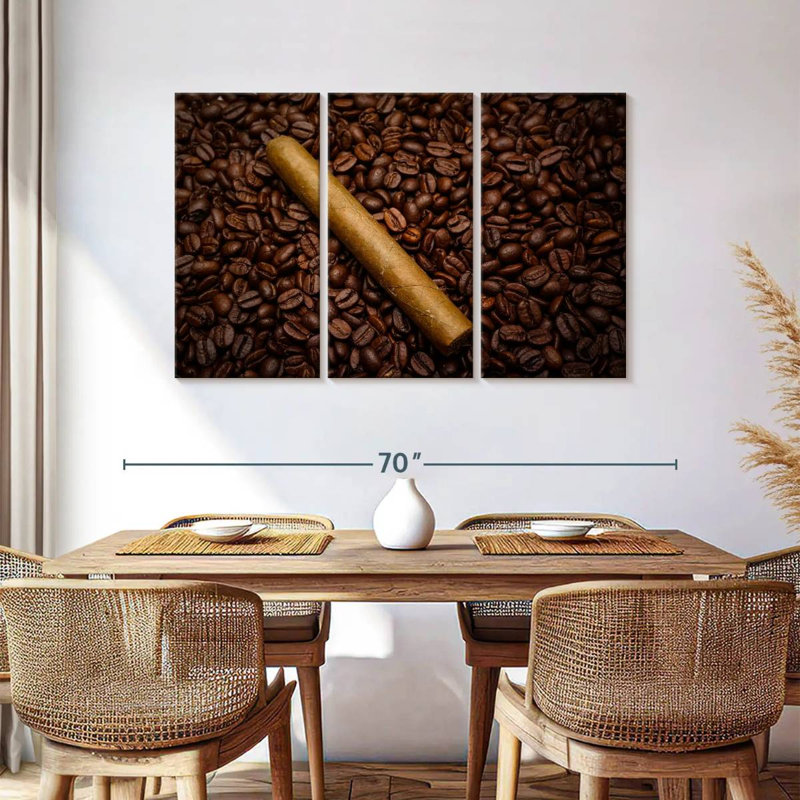 Cigare Senne sur grains de café, H 36 po x l 57 po