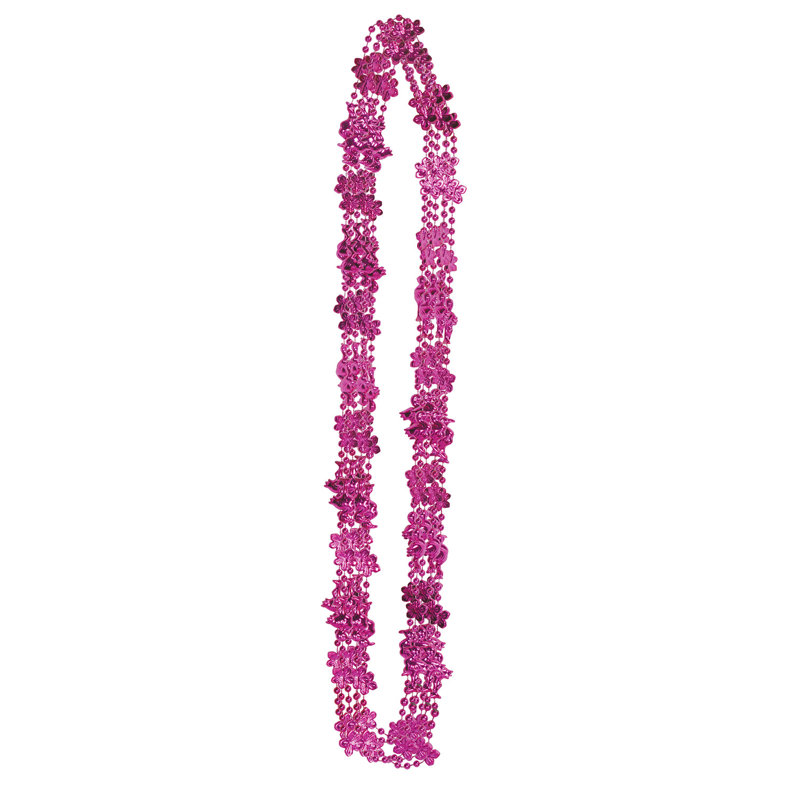 Flamant rose et perles d'hibiscus