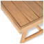 Table basse de patio rectangulaire en bois d'acacia, teck