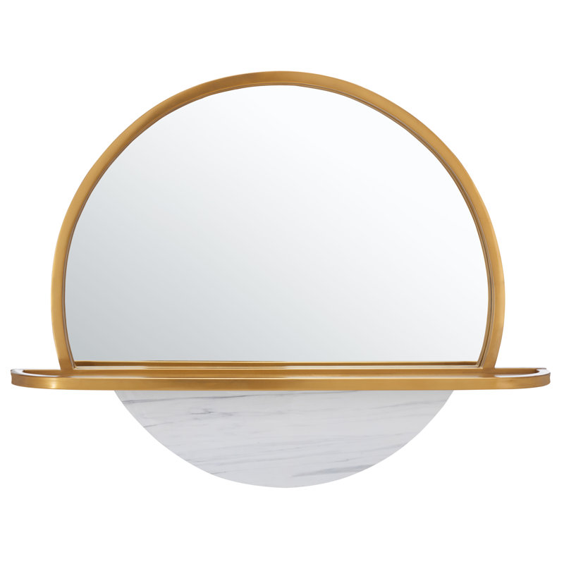 Metal Flat Mirror with Shelves