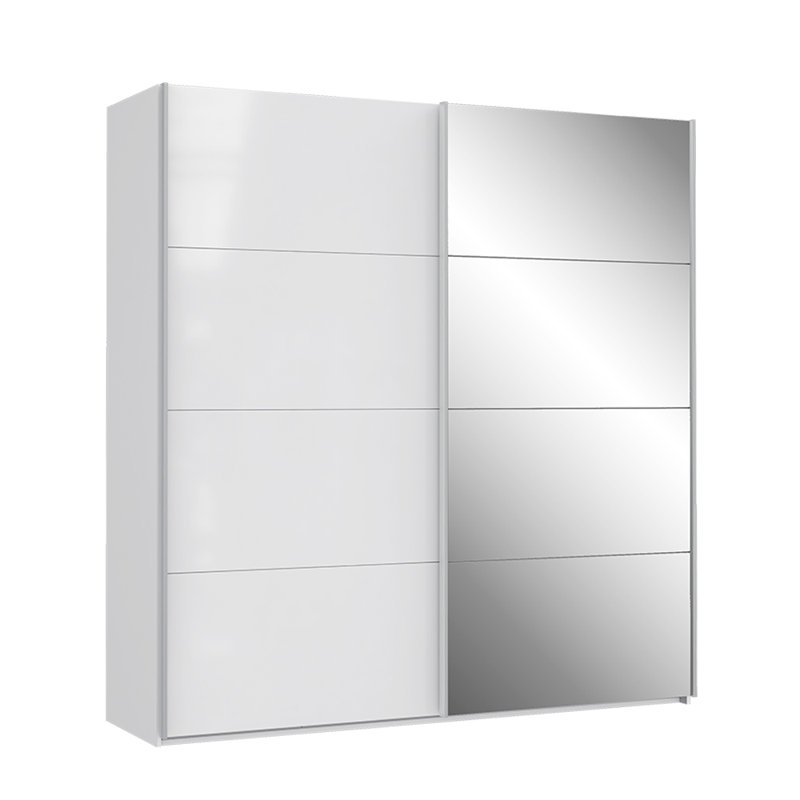 Angellee 2 Door Manufactured Wood Wardrobe, 210.5 cm H x 200.1 cm W x 61.2 cm D
