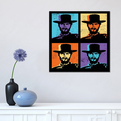 «Clint Eastwood Multi Stamp» par Radio Days - impression d'art graphique