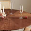 Table de salle à manger rétro en bois massif en forme de pétale