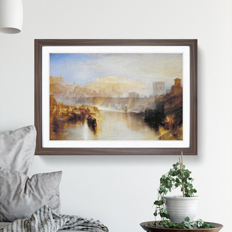 Agripina by Joseph Mallord William Turner - Picture Frame Painting, 36cm H x 48cm W x 2cm D, Walnut Framed