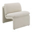 Fauteuil d'appoint en tissu bouclé ivoire