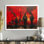 Décoration murale rouge et noir Power Surgeon Power Plant I - Power Plants