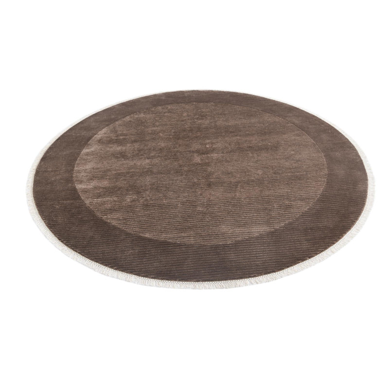 Tapis rond brun clair Osborne