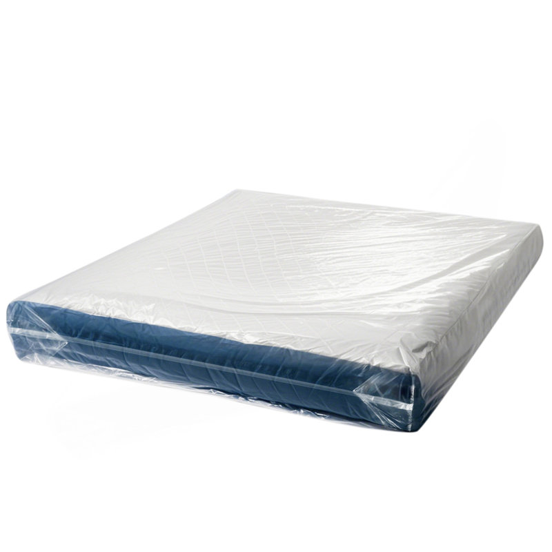Plastic Mattress Bag 2 PK Bed Cover For Moving And Storage (2 Mil & Queen Size)