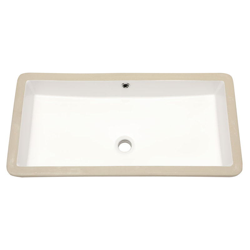 Hokku Designs Manucher 28'' Ceramic Rectangular Bathroom Sink