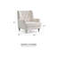 Élégant fauteuil ivoire pour espaces confortables-586733496