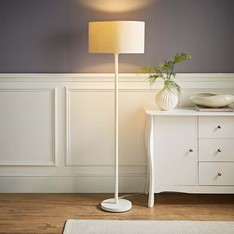 Romeir 148cm Matte Traditional Floor Lamp, Natural, No