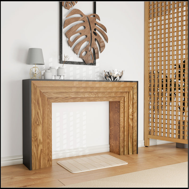 Console 47 po en bois moderne, table de vestibule, canapé - Design rustique et contemporain, durable et peu encombrant