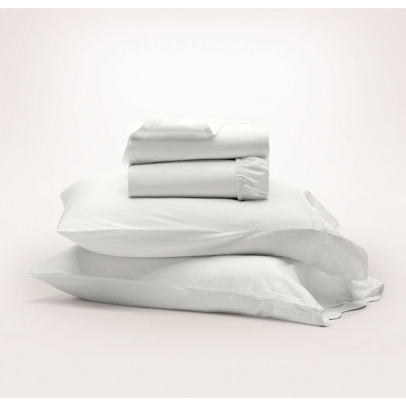 Signature Curved Edge Sheet Set, Mist, Queen Sheet Set with 2 Pillowcases