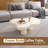 Cloud Coffee Table, 39.37'' Wide Freeform Coffee Table with 3 Legs, Modern Organic Shaped Center Table in White, Minimalist Living Room Accent Table