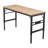 Adjustable Height Workbench, 60" Rubber Wood Top Heavy duty Workstation with Power Outlets, 2000 LBS Load Capacity Hardwood Worktable for Workshop, Garage, Office, Home