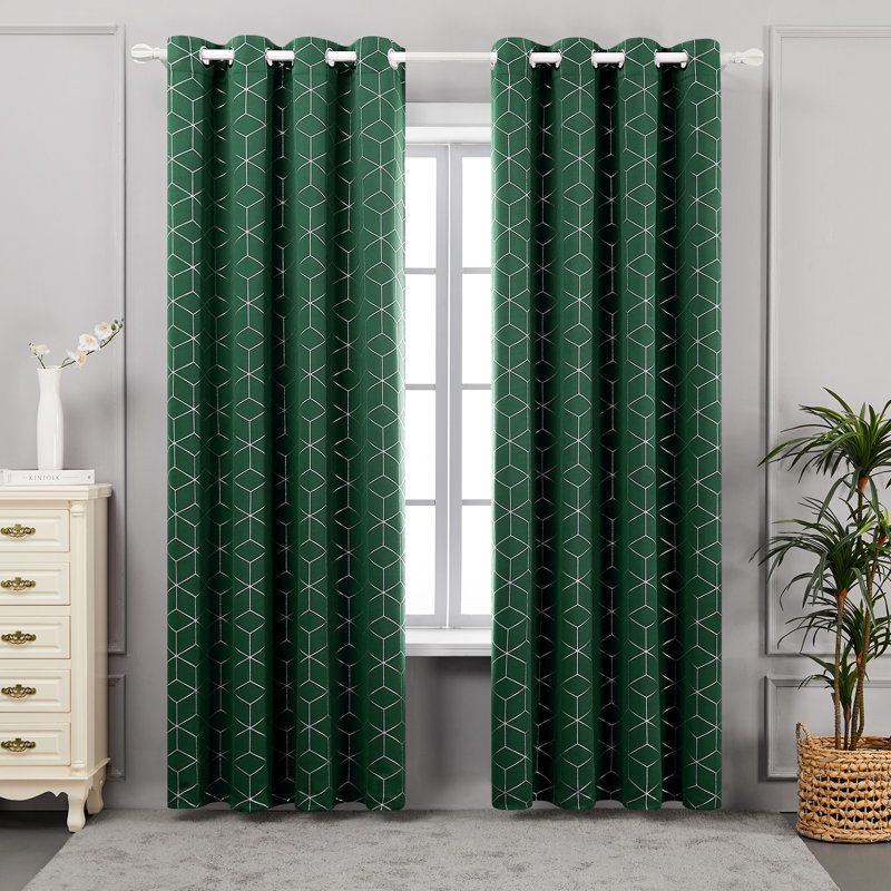 Bost Room Darkening Thermal Curtains, Width 132 x Drop 183 cm, Dark Forest