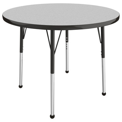 Round T-Mold Adjustable Height Activity Table -  Factory Direct Partners, 10040-GYBK